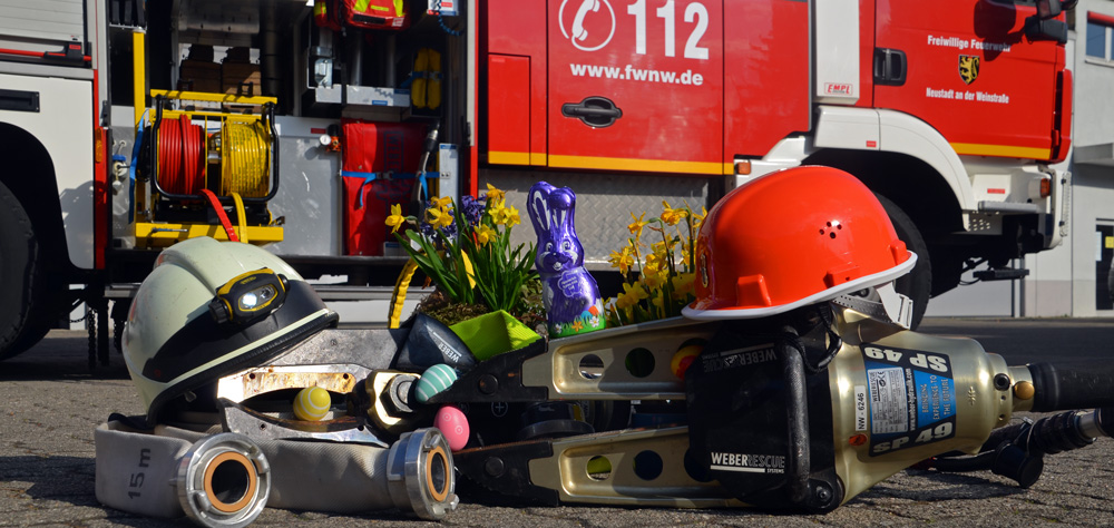 Frohe Ostern wünscht die Feuerwehr Neustadt an der Weinstraße